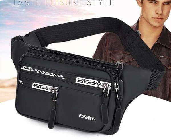 Geantă bărbătească din material textil cu fermoar