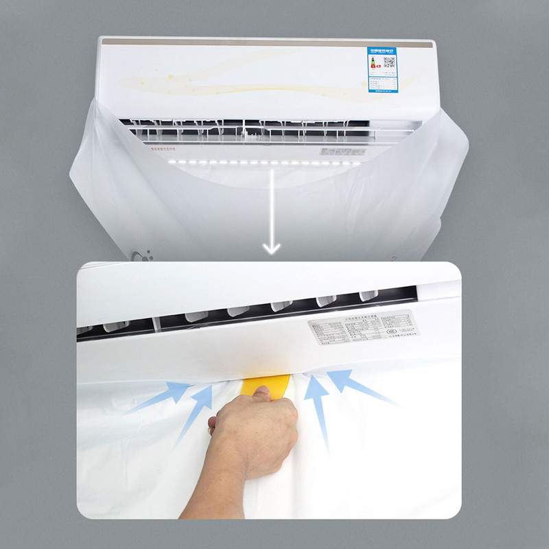 Závesný vodotesný čistiaci kryt na klimatizáciu, chránič proti prachu, čistič nástrojov na prijímanie vodovodných potrubí, rukavice, sada príslušenstva