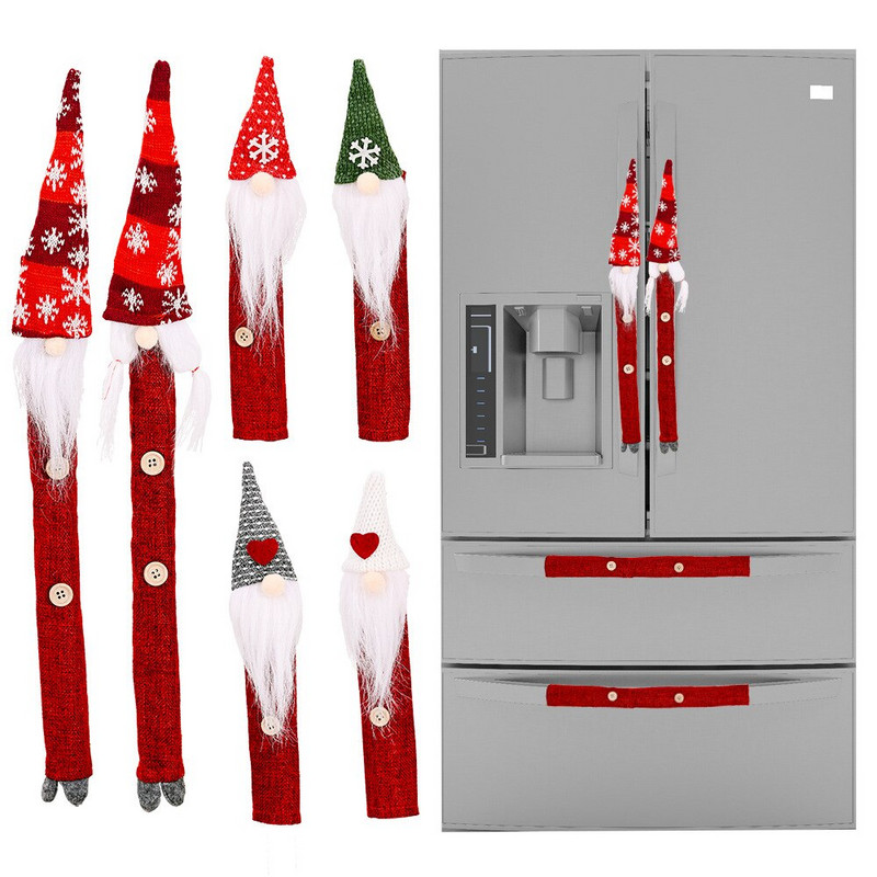 Zaštitna navlaka za kvaku na temu Djeda Mraza, božićna dekoracija, navlaka za ručku hladnjaka, potrepštine za božićne zabave, 8 komada/komplet