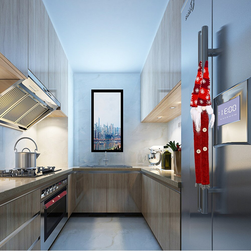 Zaštitna navlaka za kvaku na temu Djeda Mraza, božićna dekoracija, navlaka za ručku hladnjaka, potrepštine za božićne zabave, 8 komada/komplet