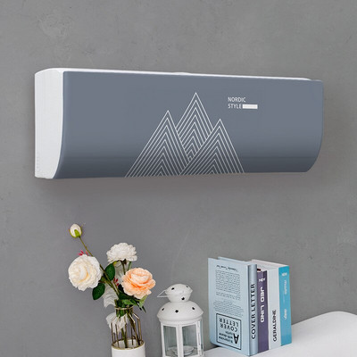 Jednoduchý závesný kryt na klimatizáciu s čerstvým vzorom, ochranný kryt na klimatizáciu na stenu, severská dekorácia