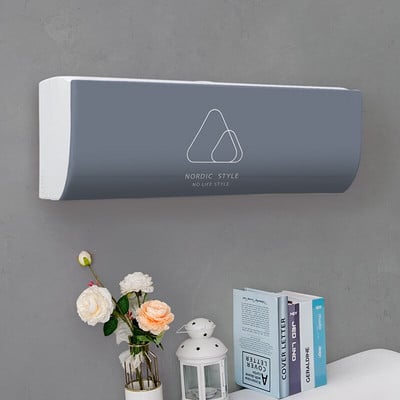 Jednoduchý závesný kryt na klimatizáciu s čerstvým vzorom, ochranný kryt na klimatizáciu na stenu, severská dekorácia