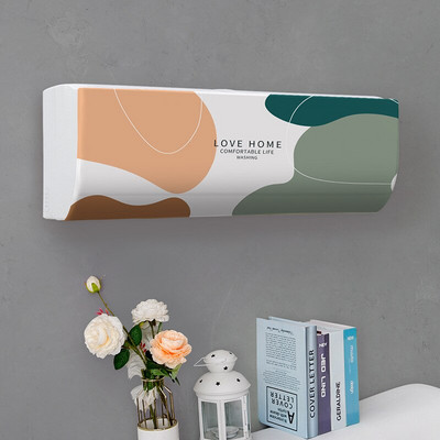 Jednoduchý závesný kryt na klimatizáciu s čerstvým vzorom, ochranný kryt na klimatizáciu na stenu, severská dekorácia