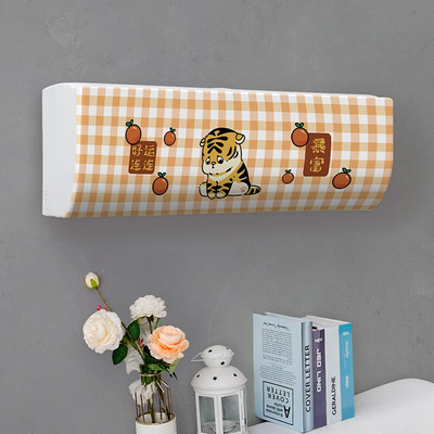 Jednoduchý závesný kryt na klimatizáciu s čerstvým vzorom, ochranný kryt na klimatizáciu na stenu, severská dekorácia