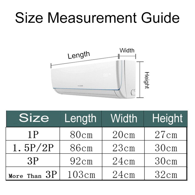 Jednoduchý závesný kryt na klimatizáciu s čerstvým vzorom, ochranný kryt na klimatizáciu na stenu, severská dekorácia