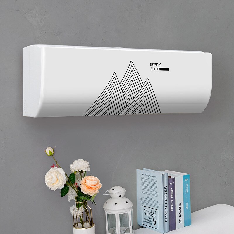Jednoduchý závesný kryt na klimatizáciu s čerstvým vzorom, ochranný kryt na klimatizáciu na stenu, severská dekorácia