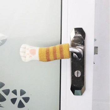 Японски стил, сладък котешки нокът, предпазно покритие за дръжка на врата, двуслойно плетиво, капак за дръжка на вратата, удебеляване на вратата, дърпащи се капаци за ръце