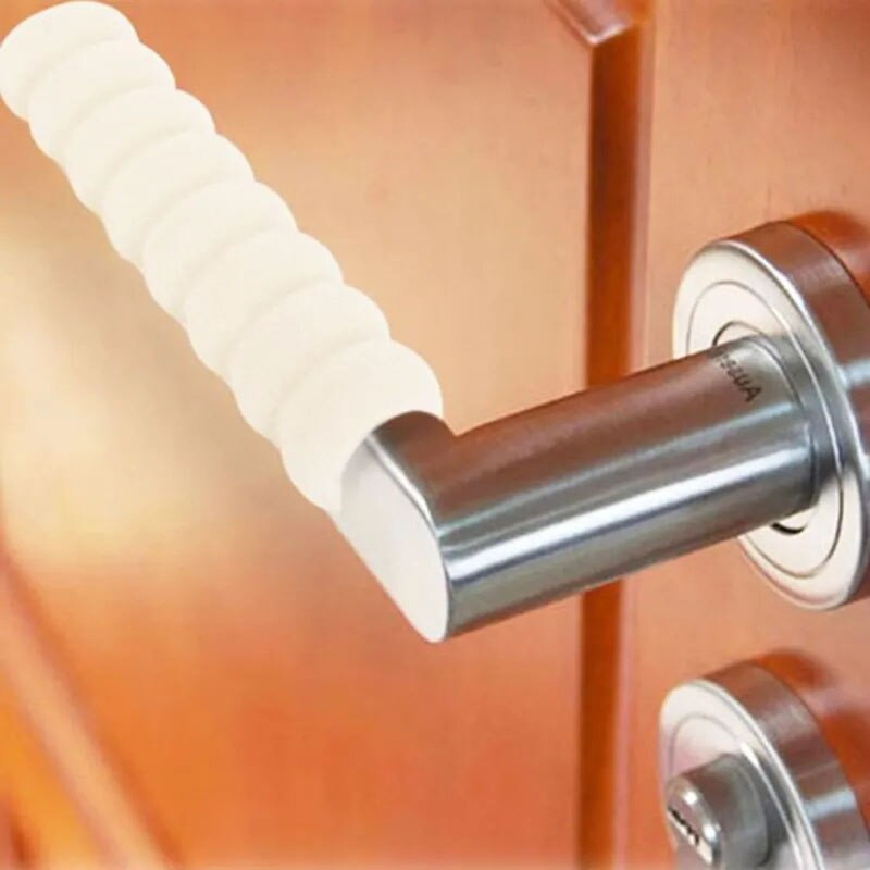 4 vnt Guminis durų rankenos dangtis be statinės durelių rankenos apsauga, minkšta, apsauganti nuo susidūrimo kūdikių saugos durų kamštis, durų rankenos apsauga