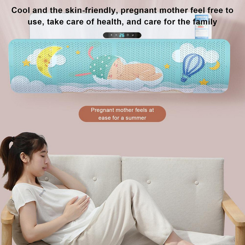 Deflektor pre domácu klimatizáciu, vzduchom chladený clonový štít, vhodný na jednoduchú inštaláciu pre všetky nástenné klimatizácie