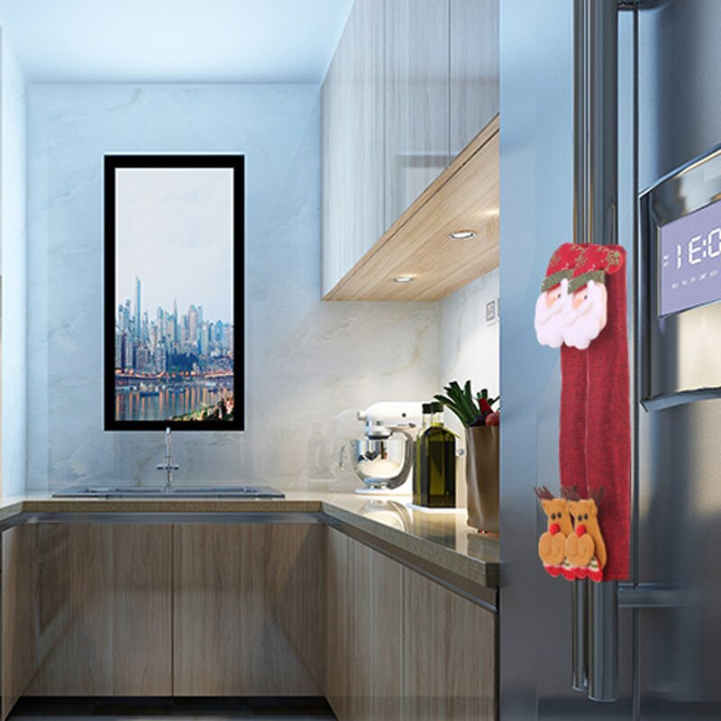 4 komada/set Božićna kvaka Rukavica Dekoracija Kućanski aparati Hladnjak/Mikrovalna Pećnica Dekoracija Rukavica 31CM