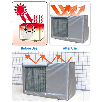 1 τεμ. Κάλυμμα κλιματισμού εξωτερικού χώρου Προστατευτικό κάλυμμα παραθύρου με προστασία από τη σκόνη Διχτυωτό κάλυμμα AC εξωτερικού χώρου AC κατά της βροχής Τσάντα
