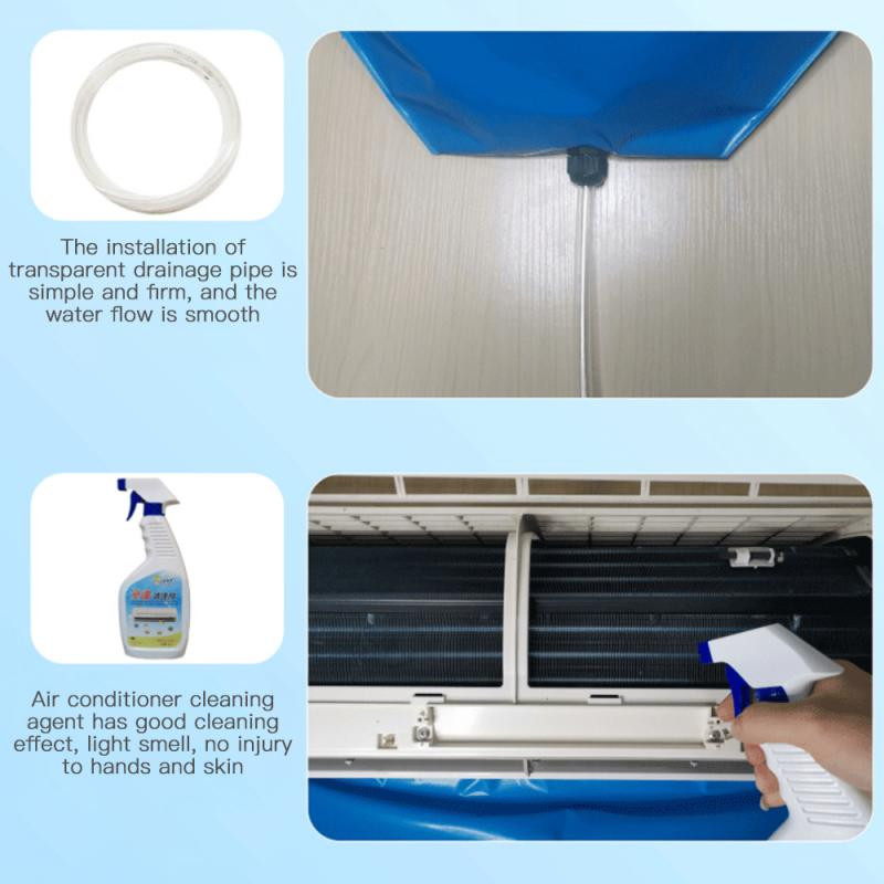 Čistiaci kryt klimatizácie Závesný stroj Vodotesný nástenný čistiaci kryt klimatizácie pre domácnosť Čistiaci nástroj proti prachu