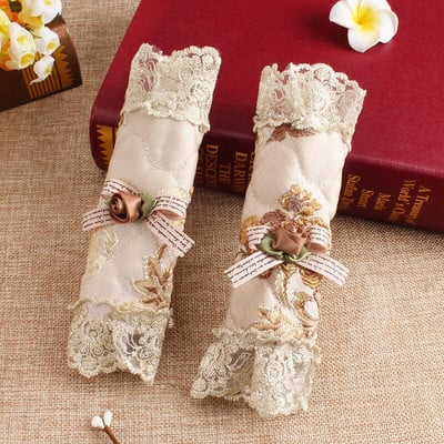 2 ks/sada čipkovaných rukovätí, krytov na rukoväte chladničky, rukavíc, dvojdverových chladničiek, rúr, kuchynských skriniek, dekorácií dverí, doplnkov