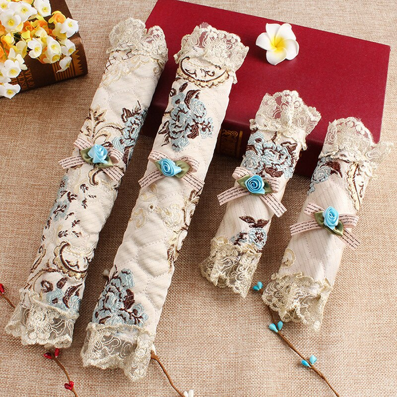 2 ks/sada čipkovaných rukovätí, krytov na rukoväte chladničky, rukavíc, dvojdverových chladničiek, rúr, kuchynských skriniek, dekorácií dverí, doplnkov