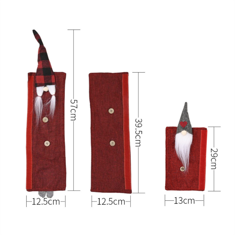 Set de 8 piese Mănuși de Crăciun electrice rezistente la praf pentru cuptor cu microunde mâner frigider husă de protecție Bătrân cu barbă lungă Decorati