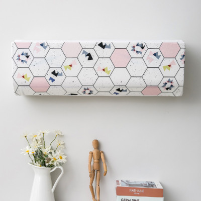 Kryt klimatizácie Nordic, vnútorný závesný ochranný kryt na klimatizáciu s potlačou tropických listov, kryt na prach pre domácu dekoráciu