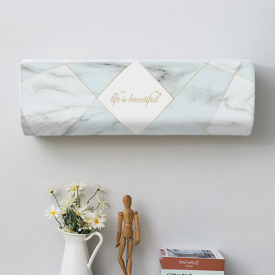 Kryt klimatizácie Nordic, vnútorný závesný ochranný kryt na klimatizáciu s potlačou tropických listov, kryt na prach pre domácu dekoráciu