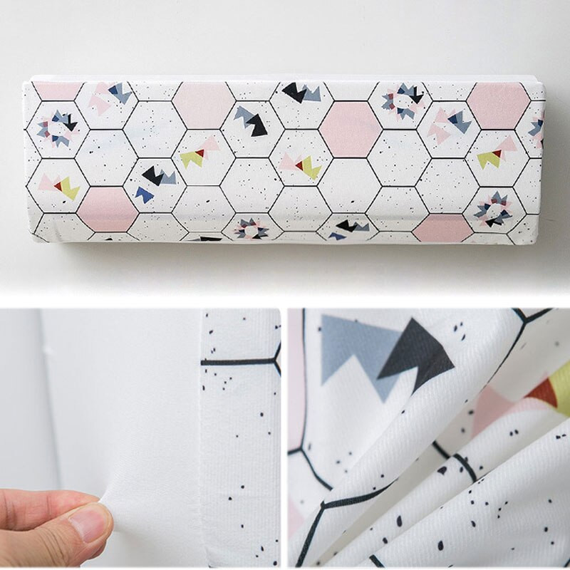 Kryt klimatizácie Nordic, vnútorný závesný ochranný kryt na klimatizáciu s potlačou tropických listov, kryt na prach pre domácu dekoráciu