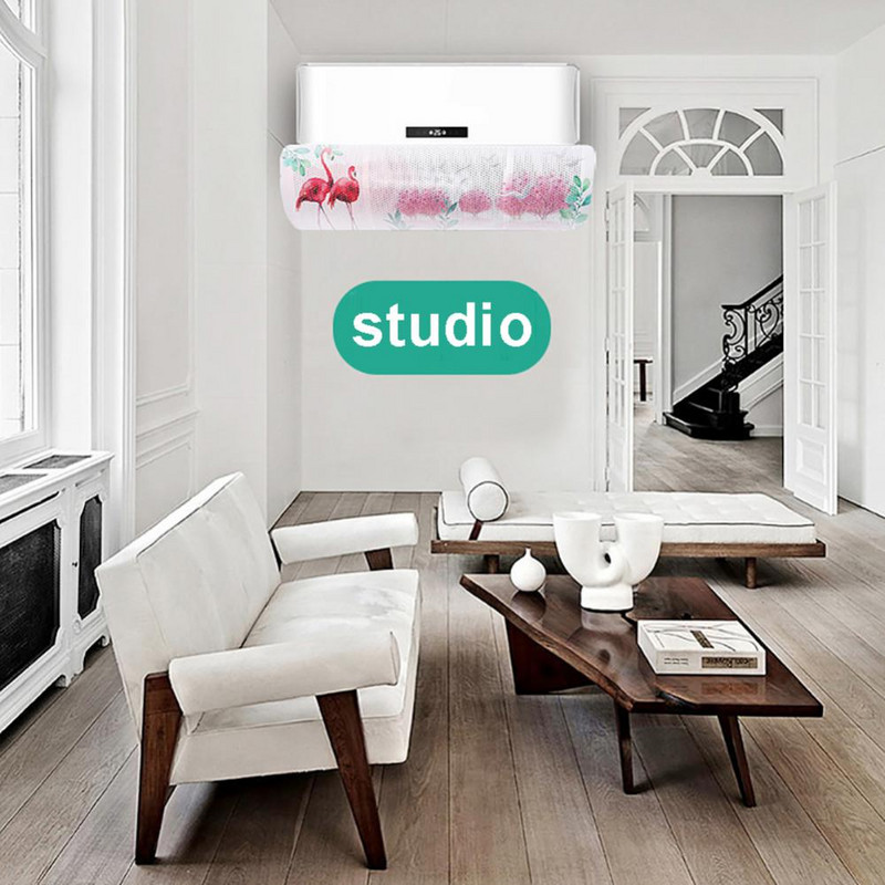 Nezasúvateľné čelné sklo klimatizácie, zavesné do interiéru, všeobecné letné a zimné praktické čelné sklo klimatizácie