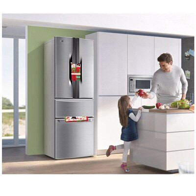 3 ks vianočných krytov na kľučku dverí chladničky, ochranných rukavíc na kryt kľučky dverí chladničky a rúry, vianočná dekorácia