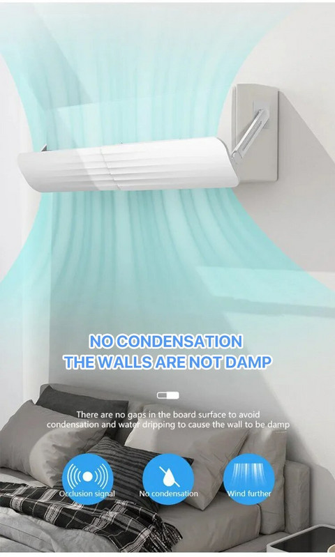 Skalabilni klima uređaj Deflektor vjetra Klima uređaj Vodič za vjetar Prozračna pregrada protiv ravnog vjetra Pregrada klima uređaja