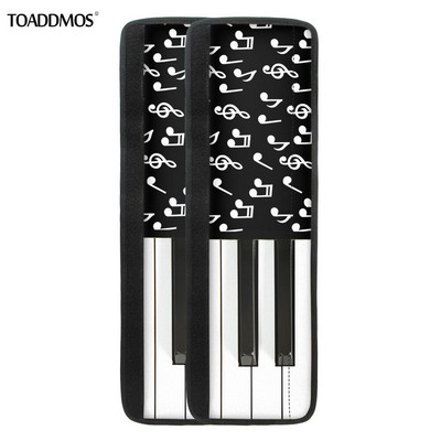 TOADDMOS Dizajn klavírnej noty Chránič kľučky dverí chladničky Domáce doplnky Kuchynská dekorácia Kryt kľučky dverí chladničky