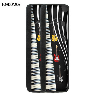 TOADDMOS Dizajn klavírnej noty Chránič kľučky dverí chladničky Domáce doplnky Kuchynská dekorácia Kryt kľučky dverí chladničky