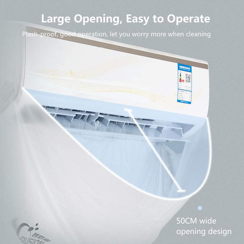 Čistiaci kryt klimatizácie, prachotesný, vodotesný, čistiaci kryt klimatizácie s odtokovým otvorom, hadicou, uterákom a rukavicami
