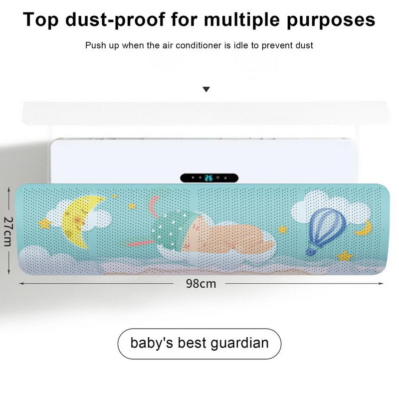 Kryt deflektora klimatizácie pre domácnosť, čelné sklo klimatizácie, deflektor čelného skla proti priamemu fúkaniu vzduchu