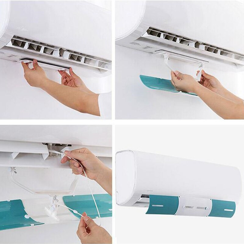 Nastaviteľný teleskopický prenosný klimatizačný štít pre domáce kancelárie, nový dizajn