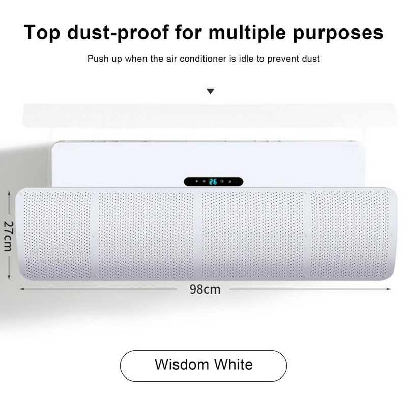 Deflektor pre domácu klimatizáciu, vzduchom chladený, clona proti vetru vhodná pre všetky nástenné klimatizácie