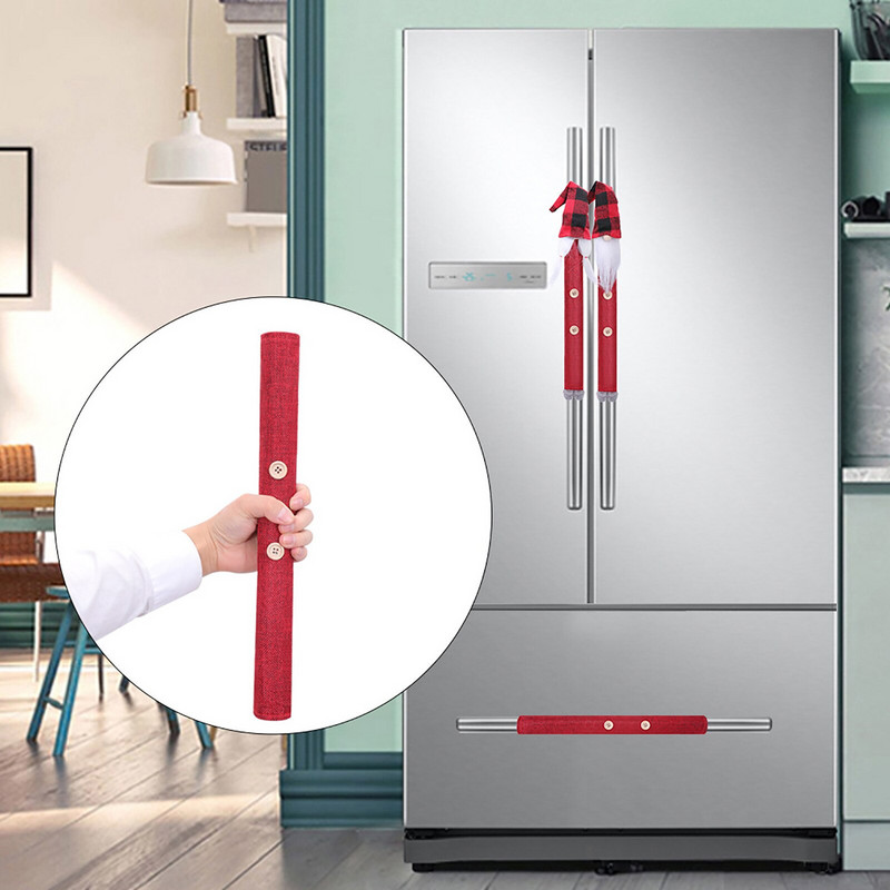 Vianočný les, rukavice do chladničky pre seniorov, ochranný kryt do mikrovlnnej rúry, 8-dielna sada, vianočné dekorácie, domáce párty potreby *58