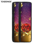 TOADDMOS Luxusný kryt kľučky dverí chladničky s potlačou lásky a ruží, ochranný kryt kľučky dverí chladničky, protišmykové kuchynské doplnky