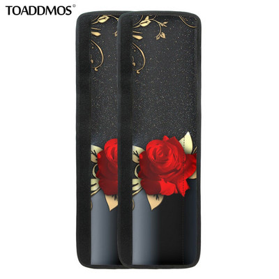 TOADDMOS Elegantný ružový vzor Chránič kľučky dverí chladničky Kryt kľučky chladničky Podložka do kľučky dverí Domáce kuchynské doplnky