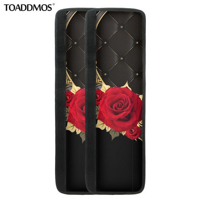 TOADDMOS Elegantný ružový vzor Chránič kľučky dverí chladničky Kryt kľučky chladničky Podložka do kľučky dverí Domáce kuchynské doplnky