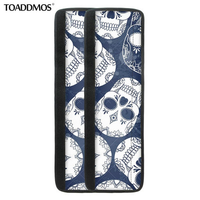 TOADDMOS Vtipná lebka s ružovým vzorom, kuchynský spotrebič, kryt kľučky dverí chladničky, chránič gombíka dverí chladničky, doplnky do domácnosti