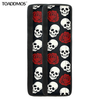 TOADDMOS Vtipná lebka s ružovým vzorom, kuchynský spotrebič, kryt kľučky dverí chladničky, chránič gombíka dverí chladničky, doplnky do domácnosti