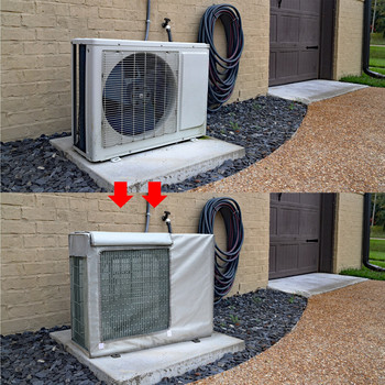 Водоустойчив климатик Външни капаци Капак за външни модули Защитен прахоустойчив външен прозорец Мрежа AC капак за открито