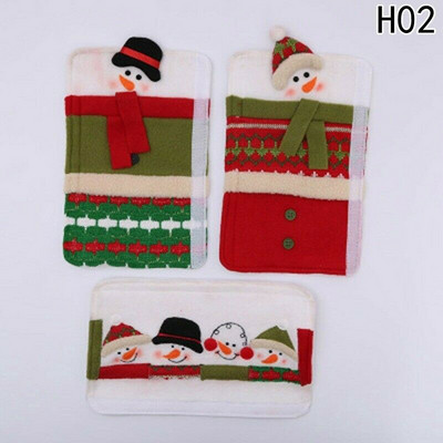 3kom/lot Navlake za ručke Božićni snjegović Božić Hladnjak Mikrovalna pećnica Poklopac ručke na vratima Zaštitne navlake Dodaci za dom