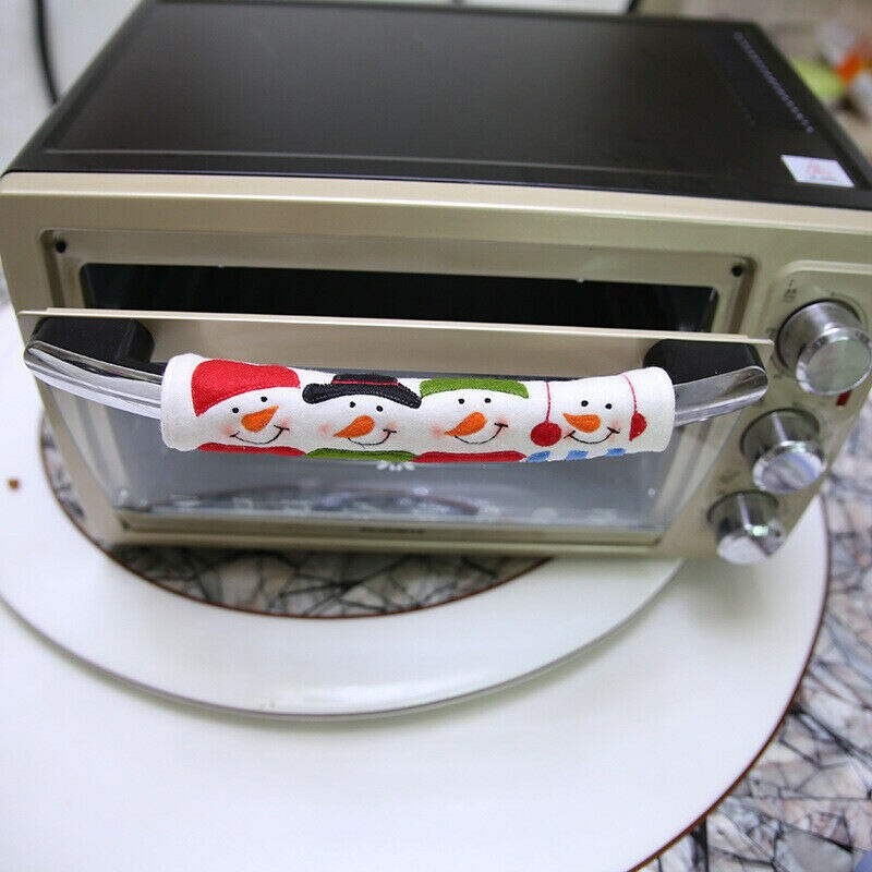 3kom/lot Navlake za ručke Božićni snjegović Božić Hladnjak Mikrovalna pećnica Poklopac ručke na vratima Zaštitne navlake Dodaci za dom