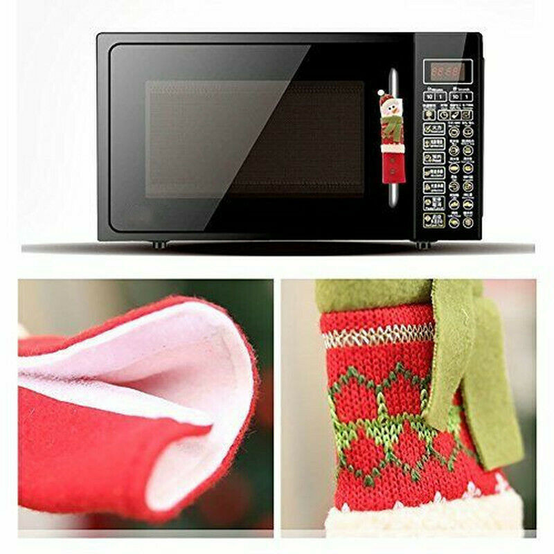 3kom/lot Navlake za ručke Božićni snjegović Božić Hladnjak Mikrovalna pećnica Poklopac ručke na vratima Zaštitne navlake Dodaci za dom