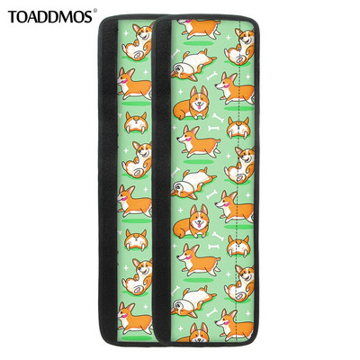 TOADDMOS Kreslený corgis pes Potlač Kryt kľučky dverí chladničky Chránič gombíka dverí chladničky Kuchynské spotrebiče Domáce doplnky