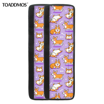 TOADDMOS Kreslený corgis pes Potlač Kryt kľučky dverí chladničky Chránič gombíka dverí chladničky Kuchynské spotrebiče Domáce doplnky