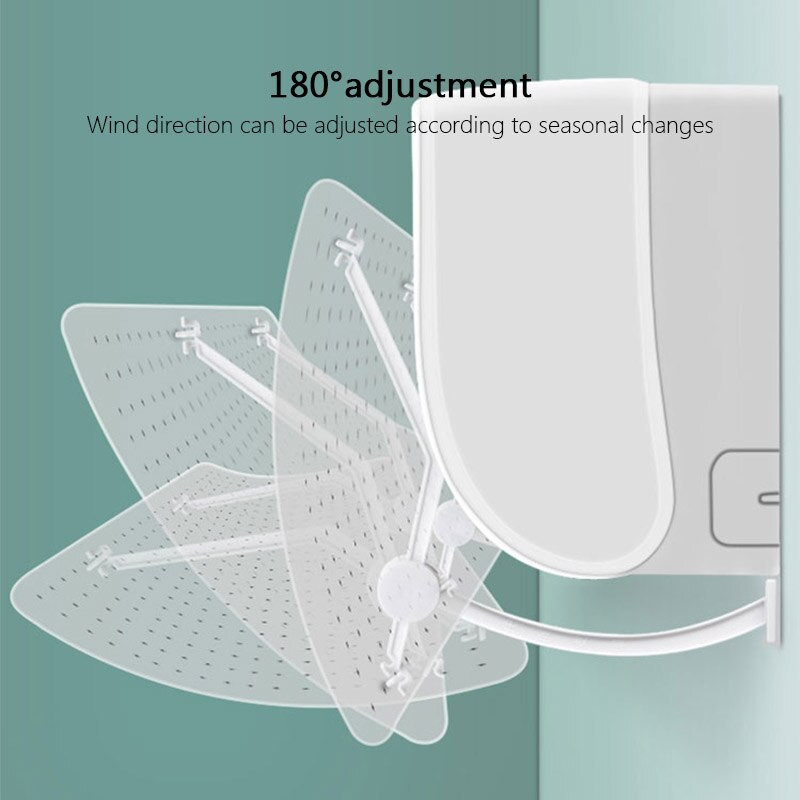 Škálovateľný zavesný klimatizačný deflektor čelného skla proti priamemu fúkaniu vzduchu, univerzálny vetruodolný štít pre domácnosť