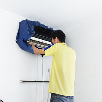 Κάλυμμα κλιματιστικού Πλύση τοίχου Κλιματιστικό Καθαρισμός Προστασία από τη σκόνη Εργαλείο καθαρού καλύμματος για κλιματιστικό κάτω από 2P