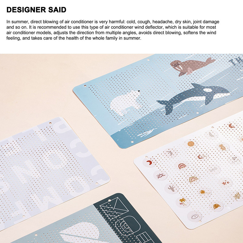 Deflektor klimatizácie, obmedzenie deflektora klimatizácie, ochrana proti priamemu fúkaniu, roztomilý chránič proti vetru, zásuvka