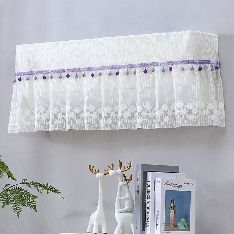 Závesné kryty klimatizácie, prachotesné ochranné kryty proti priamemu fúkaniu, čipkované kryty na klimatizáciu, dekorácie do spálne