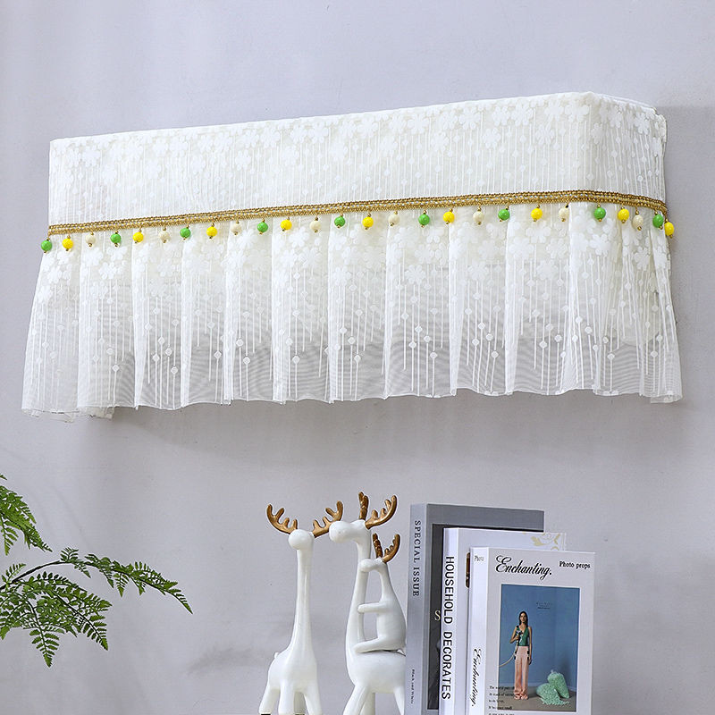 Závesné kryty klimatizácie, prachotesné ochranné kryty proti priamemu fúkaniu, čipkované kryty na klimatizáciu, dekorácie do spálne