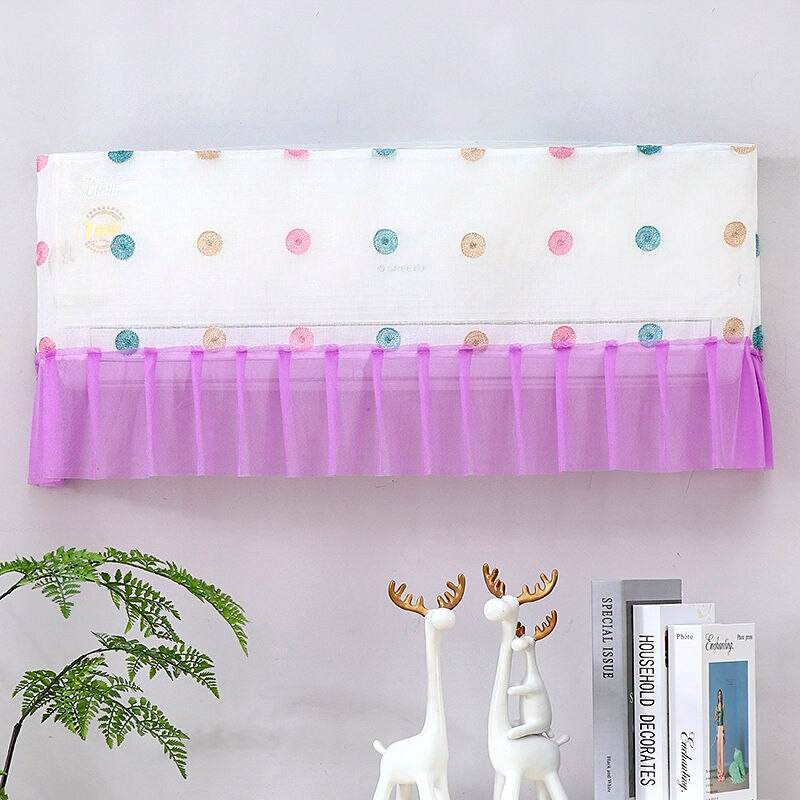 Závesné kryty klimatizácie, prachotesné ochranné kryty proti priamemu fúkaniu, čipkované kryty na klimatizáciu, dekorácie do spálne