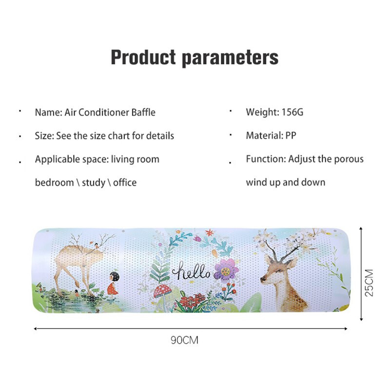 Reguliuojamas oro kondicionavimo skydas nuo vėjo Namas Miegamasis Biuras Vasaros Apsaugos nuo tiesioginio smūgio Oro kondicionieriaus Vėjo deflektorius